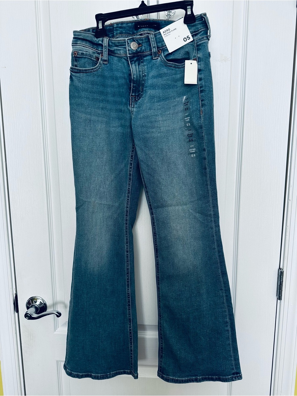 Aeropostale Teal Faded Flare Jeans - Wide Leg